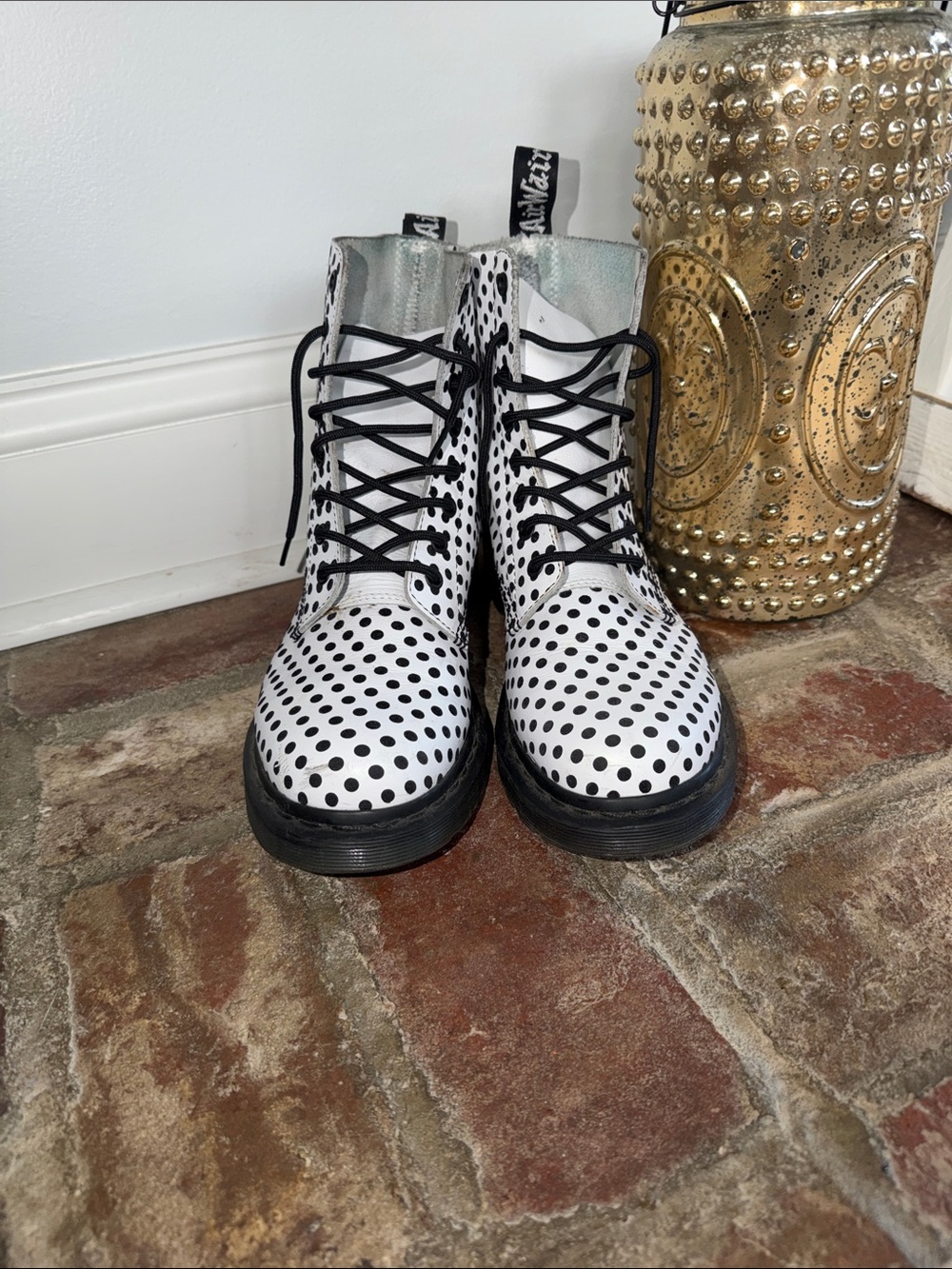 ⭐️Dr. Martens Pascal Polka Dot Combat Boots⭐️ - Picture 2 of 7